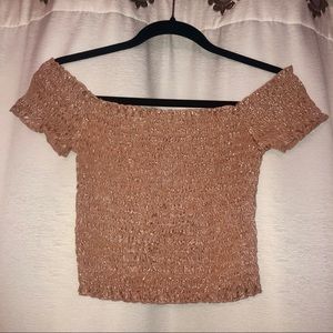 ✨Rose Gold Smocked Top✨